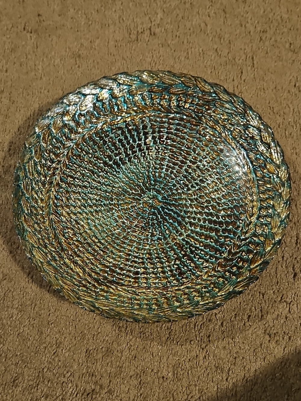 Decorative Glass Plate Center Piece